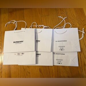 Burberry White Paper Shopping Bags - Set. New.